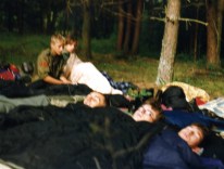 1996.07.16 - Bieszczady-Roztocze, już w Górecku Kościelnym po podchodach (nocleg pod chmurką)