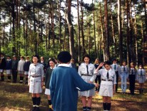1998.07.06-20 - Wiosna, obóz ŚZDH-ek Jodła - Apel obozowy
