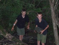 2006 - Bieszczady - Beskid Niski - Zyndranowa, kamyki do ogniska