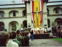 Msza św. w Wąchocku